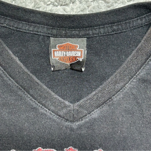 Harley Davidson Shirt Mens 2XL Motorcyles Skull HD Riding Gear Casual Vneck Tee - Picture 2 of 6